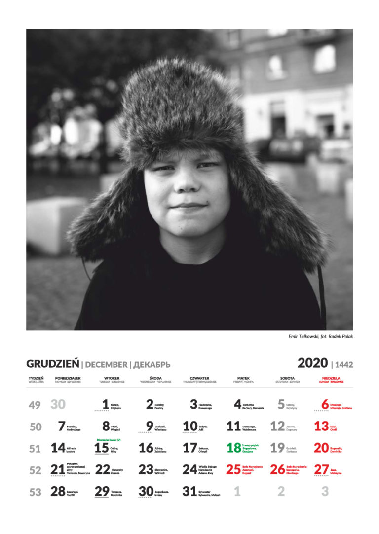 Kalendarz Tatarski - grudzień 2020