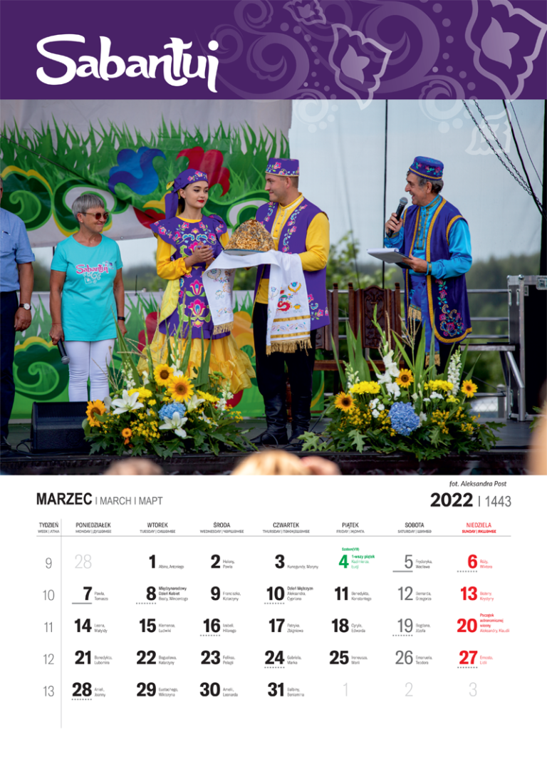 Kalendarz Tatarski 2022