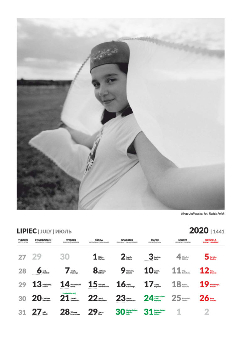 Kalendarz Tatarski - lipiec 2020
